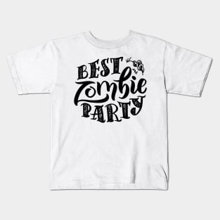 Best Zombie Party Dark Kids T-Shirt